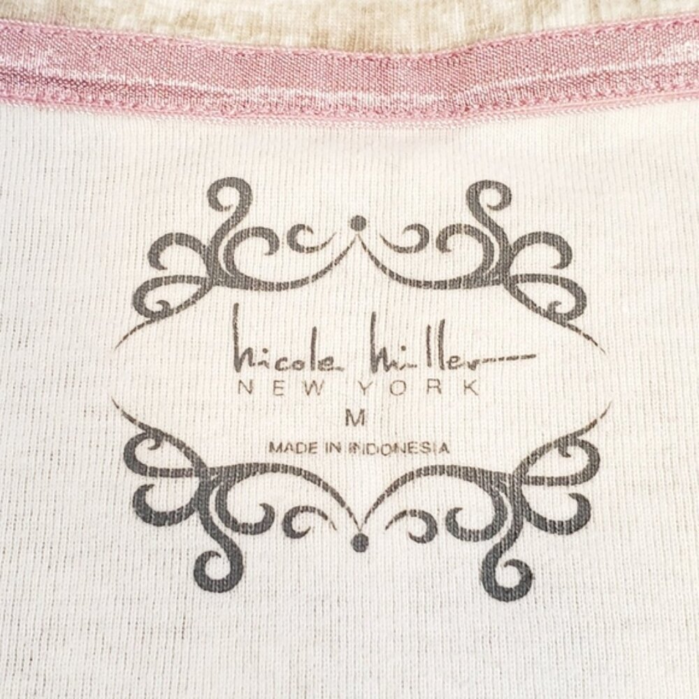 Nicole Miller 3/4 Sleeve Cotton Top - Picture 7 of 9